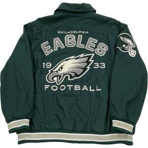 Philadelphia Eagles Wool 1933 NFL Football G-III Varsity Bomber Jacket Men's 2XL